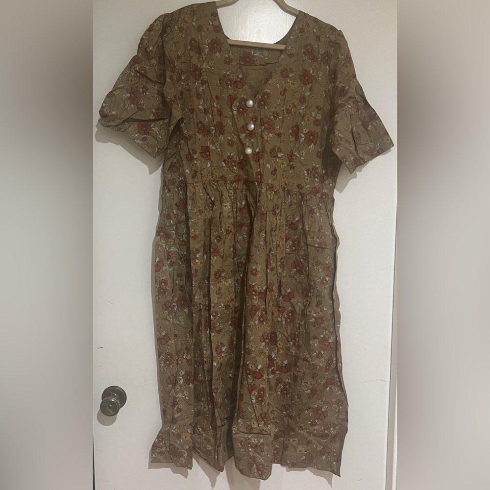 Floral Button-Up Dress